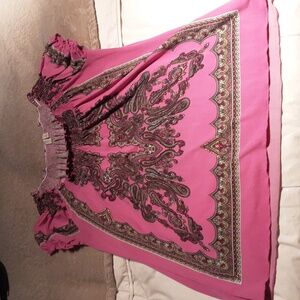 Madison short-sleeved top pink paisley